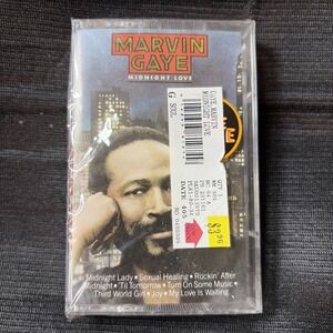 Cassette Marvin Gaye Midnight Love 1982 Original Sealed In Orginal Plastic